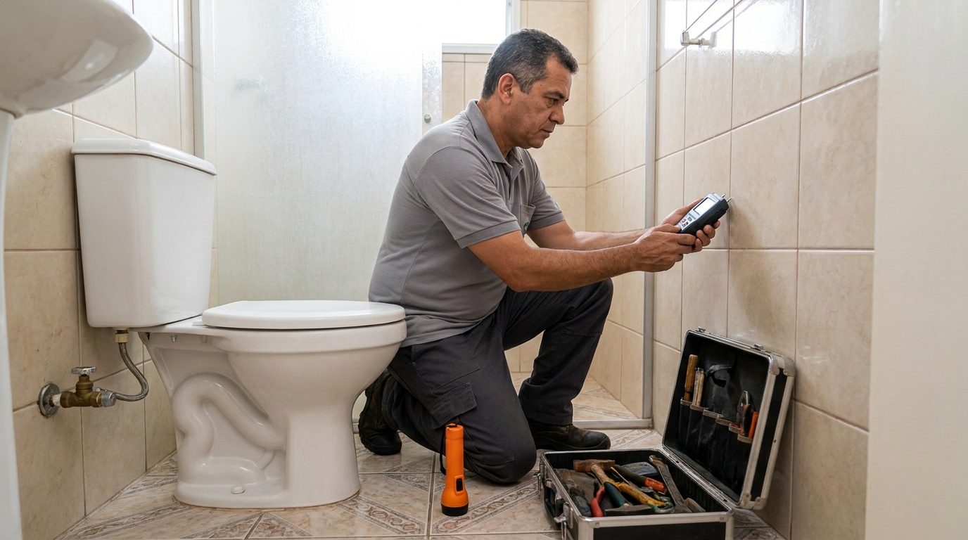 Caça Vazamento de Água no Residencial Doutor Abel Reis, Uberaba‑MG