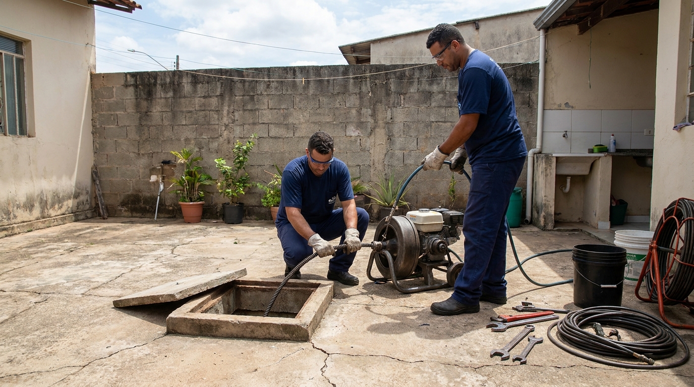 Sucção de Resíduos no Jardim Alvorada, Uberaba‑MG